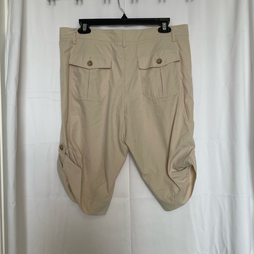Weatherproof Khaki Shorts Womens Roll Cuff High Rise - Picture 4 of 6